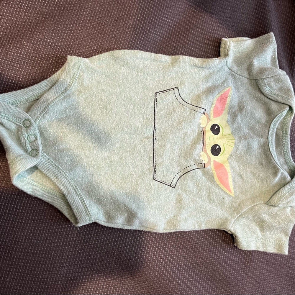 Star Wars Green Baby Onsie